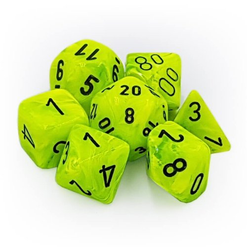 Chessex DICE SET 7 VORTEX BRIGHT GREEN