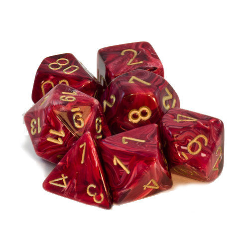 Chessex DICE SET 7 VORTEX RED Chessex DICE SET 7 VORTEX RED
