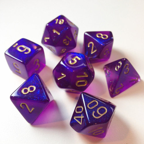 Chessex DICE SET 7 BOREALIS ROYAL PURPLE Chessex DICE SET 7 BOREALIS ROYAL PURPLE