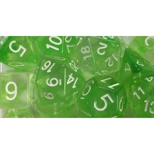 Role 4 Initiative DICE SET 7 DIFFUSION: SLIME GREEN / WHITE Role 4 Initiative DICE SET 7 DIFFUSION: SLIME GREEN / WHITE