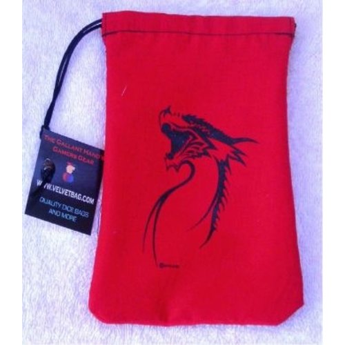 Gallant Hand's Gamers Gear DICE BAG: RED TRIBAL DRAGON Gallant Hand's Gamers Gear DICE BAG: RED TRIBAL DRAGON