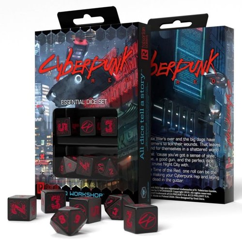 Q-Workshop CYBERPUNK RED ESSENTIAL DICE Q-Workshop CYBERPUNK RED ESSENTIAL DICE