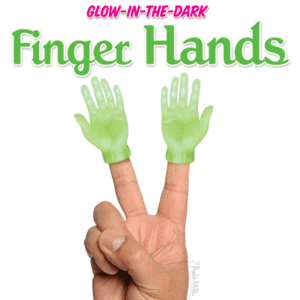 Archie McPhee FINGER HANDS GLOW-IN-THE-DARK