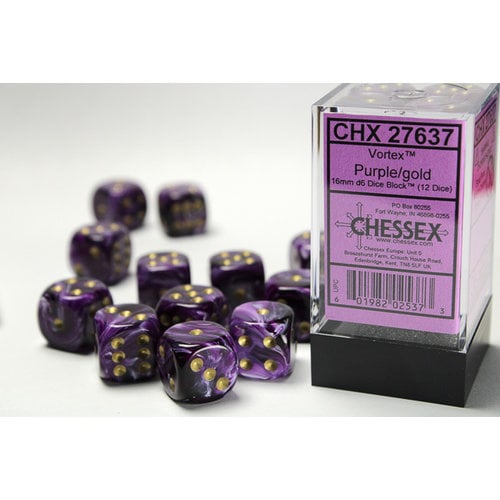Chessex DICE SET 16mm VORTEX PURPLE