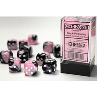 DICE SET 16mm GEMINI BLACK-PINK