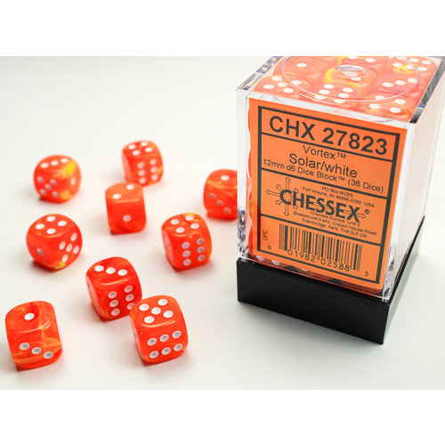 Chessex DICE SET 12mm VORTEX SOLAR Chessex DICE SET 12mm VORTEX SOLAR