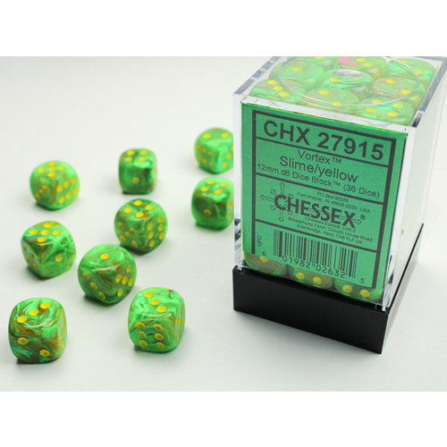 Chessex DICE SET 12mm VORTEX SLIME Chessex DICE SET 12mm VORTEX SLIME