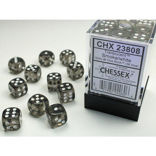 Chessex DICE SET 12mm TRANSLUCENT SMOKE