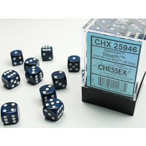 Chessex DICE SET 12mm SPECKLED STEALTH