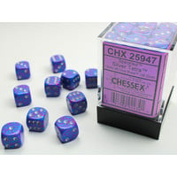 DICE SET 12mm SPECKLED SILVER TETRA