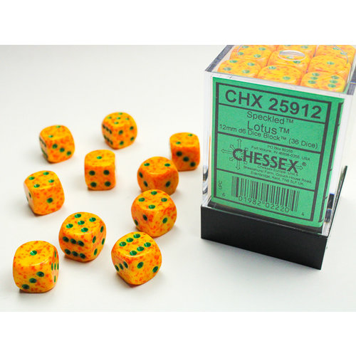 Chessex DICE SET 12mm SPECKLED LOTUS