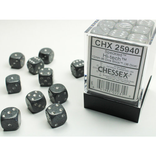 Chessex DICE SET 12mm SPECKLED HI-TECH Chessex DICE SET 12mm SPECKLED HI-TECH