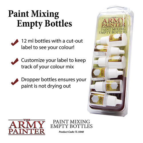 The Army Painter TOOLS: PAINT MIXING EMPTY BOTTLES The Army Painter TOOLS: PAINT MIXING EMPTY BOTTLES