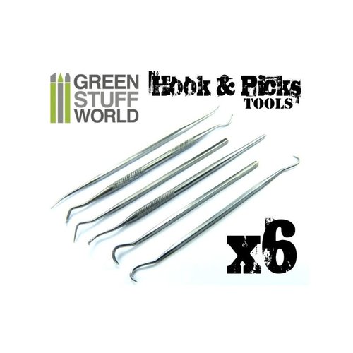 Green Stuff World HOOK & PICK TOOL SET (6) Green Stuff World HOOK & PICK TOOL SET (6)