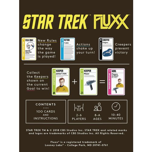 Looney Labs FLUXX: STAR TREK (THE ORIGINAL SERIES) CARD GAME