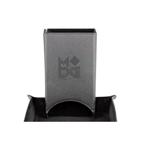 Metallic Dice Company FOLD UP LEATHER DICE TOWER: BLACK Metallic Dice Company FOLD UP LEATHER DICE TOWER: BLACK