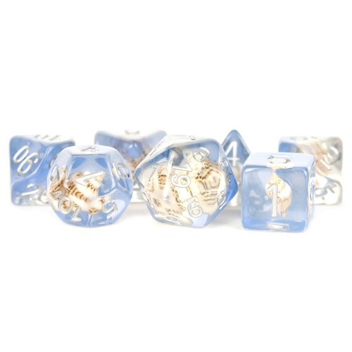 Metallic Dice Games DICE SET 7: ETERNAL RESIN - SEA CONCH Metallic Dice Games DICE SET 7: ETERNAL RESIN - SEA CONCH
