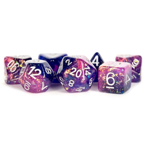 Metallic Dice Games DICE SET 7: ETERNAL RESIN - PURPLE / BLUE Metallic Dice Games DICE SET 7: ETERNAL RESIN - PURPLE / BLUE