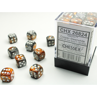 DICE SET 12mm GEMINI COPPER-STEEL w/WHITE