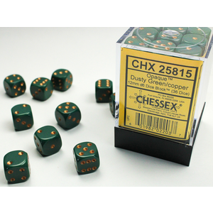 Chessex DICE SET 12mm OPAQUE DUSTY GREEN