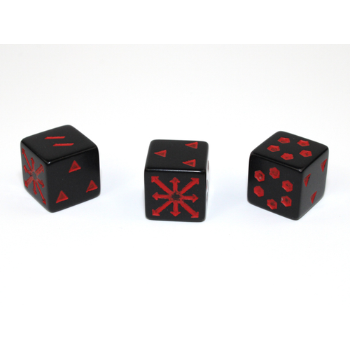 Chessex CUSTOM D6 16mm ARROWS OF CHAOS BLACK Chessex CUSTOM D6 16mm ARROWS OF CHAOS BLACK