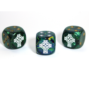 Chessex CUSTOM D6 16mm CELTIC CROSS (Assorted Colors)