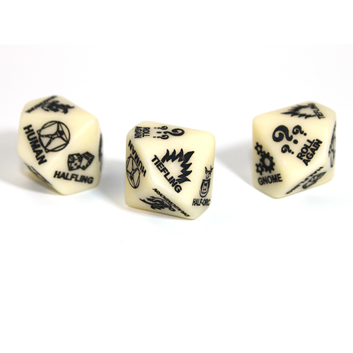 Chessex CUSTOM D10 16mm D&D 5TH ED RACE Chessex CUSTOM D10 16mm D&D 5TH ED RACE