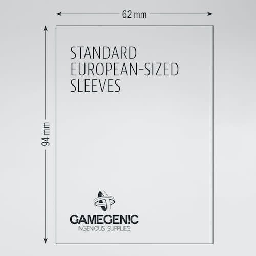 GAMEGENIC DECK PROTECTOR: PRIME - STANDARD EUROPEAN-SIZED SLEEVES (50)