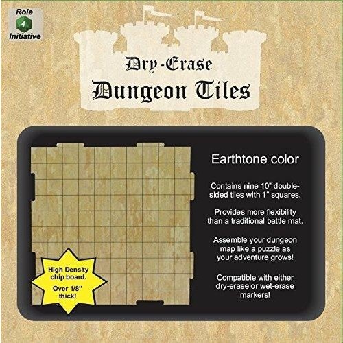 Role 4 Initiative DRY ERASE DUNGEON TILES: 10" EARTHTONE PACK
