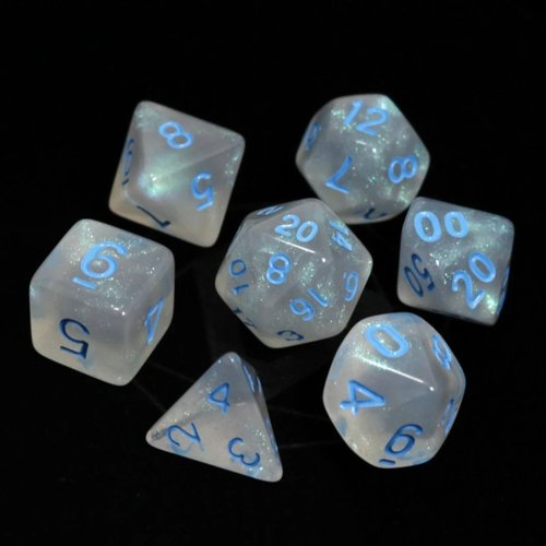 Die Hard Dice GLACIAL DICE SET 7 MOONSTONE BLUE Die Hard Dice GLACIAL DICE SET 7 MOONSTONE BLUE
