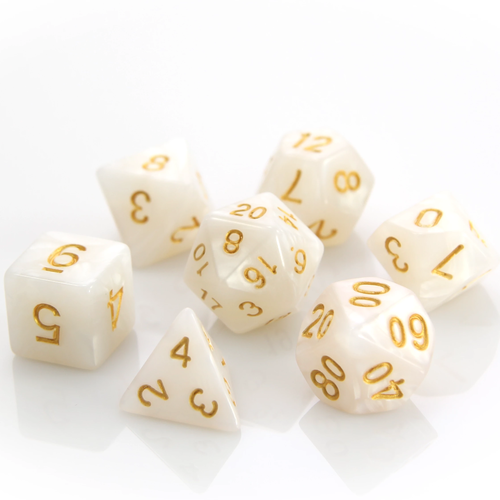 Die Hard Dice SWIRL DICE SET 7 PEARL Die Hard Dice SWIRL DICE SET 7 PEARL