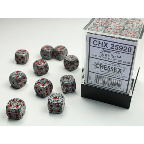 Chessex DICE SET 12mm SPECKLED GRANITE