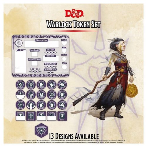 Gale Force Nine D&D 5E: CHARACTER TOKENS - WARLOCK