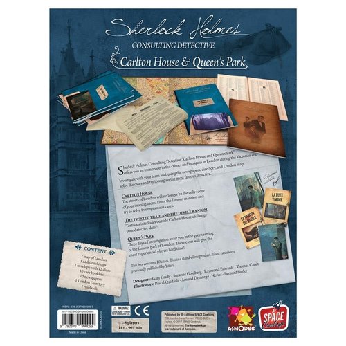 Fantasy Flight Games SHERLOCK HOLMES: CONSULTING DETECTIVE - CARLTON HOUSE & QUEENS PARK