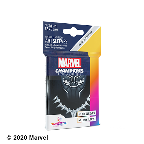 GAMEGENIC DECK PROTECTOR: MARVEL CHAMPIONS - BLACK PANTHER ART SLEEVES (50) GAMEGENIC DECK PROTECTOR: MARVEL CHAMPIONS - BLACK PANTHER ART SLEEVES (50)