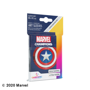 Gamegenic DECK PROTECTOR: MARVEL CHAMPIONS - CAPTAIN AMERICA ART SLEEVES (50)