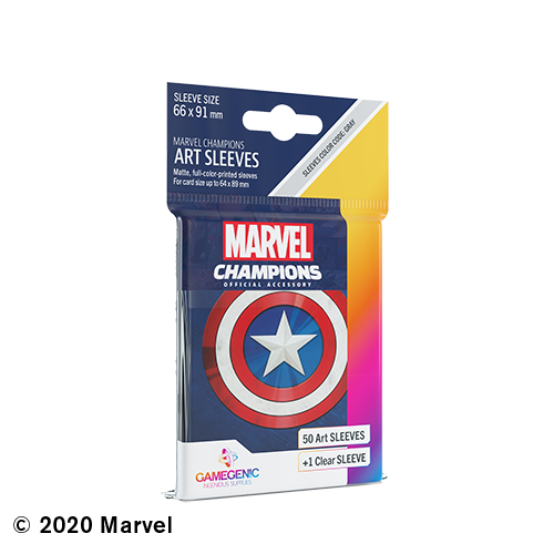 Gamegenic DECK PROTECTOR: MARVEL CHAMPIONS - CAPTAIN AMERICA ART SLEEVES (50)