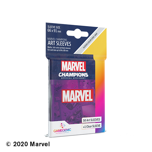 GAMEGENIC DECK PROTECTOR: MARVEL CHAMPIONS - PURPLE ART SLEEVES (50) GAMEGENIC DECK PROTECTOR: MARVEL CHAMPIONS - PURPLE ART SLEEVES (50)