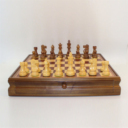 Worldwise Imports CHESS SET 3.75" FRENCH on 18"/2" CHEST Worldwise Imports CHESS SET 3.75" FRENCH on 18"/2" CHEST