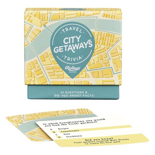 Ridley's Games RIDLEY'S TRAVEL TRIVIA: CITY GETAWAYS Ridley's Games RIDLEY'S TRAVEL TRIVIA: CITY GETAWAYS