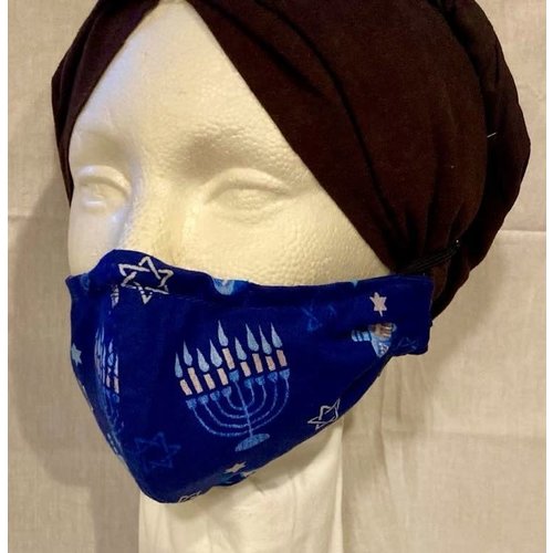 OTHER TIMES PRODUCTIONS PROTECTIVE MASK, FABRIC - HANUKKAH (Pattern 1) OTHER TIMES PRODUCTIONS PROTECTIVE MASK, FABRIC - HANUKKAH (Pattern 1)