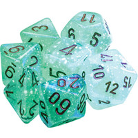 DICE SET 7 BOREALIS LIGHT GREEN LUMINARY