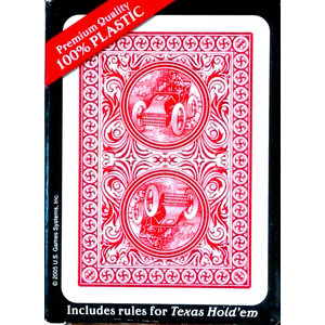 US Games Systems RALLY 100% PLASTIC POKER RED