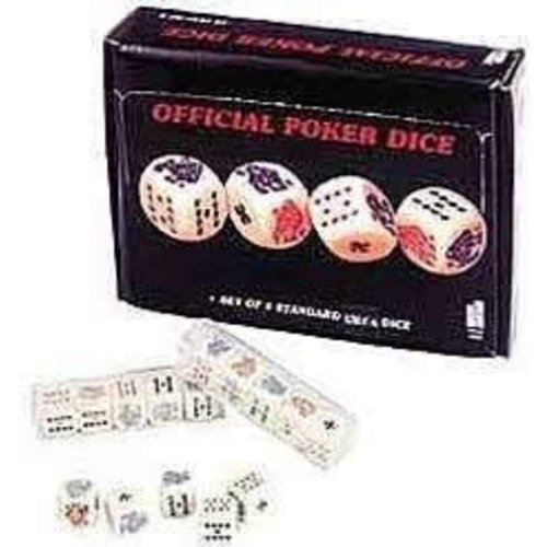 JOHN HANSEN COMPANY POKER DICE SET OF 5 JOHN HANSEN COMPANY POKER DICE SET OF 5
