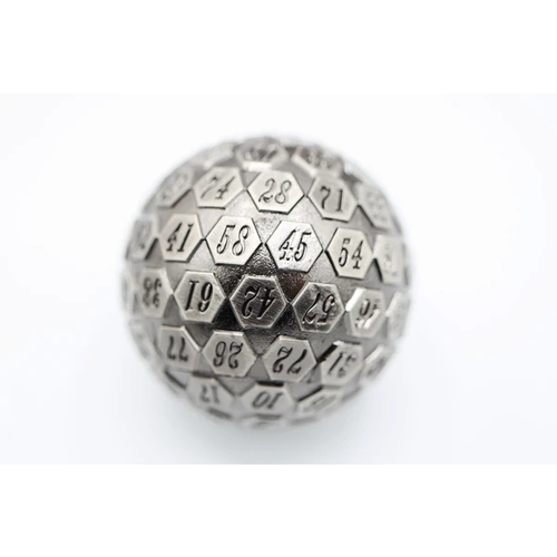 Foam Brain Games DICE D100 METAL SILVER 45MM Foam Brain Games DICE D100 METAL SILVER 45MM