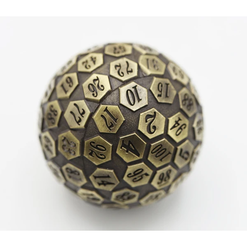 Foam Brain Games DICE D100 METAL BRONZE 45MM Foam Brain Games DICE D100 METAL BRONZE 45MM