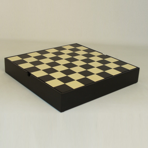 Worldwise Imports CHESS BOARD 13.25" BLACK & MAPLE CHEST w/ 1.5" SQ