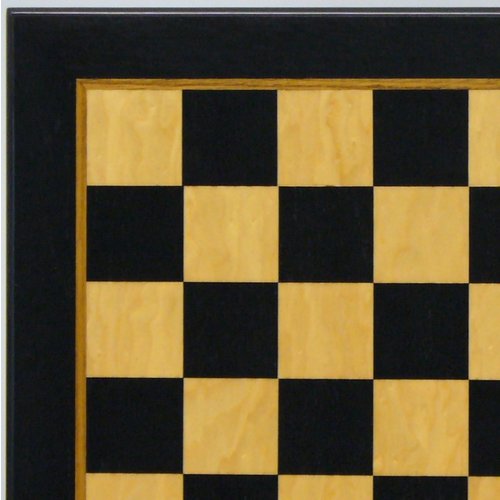 Worldwise Imports CHESS BOARD 17.25" BLACK & MADRONA GLOSSY w/ 1.75" SQ Worldwise Imports CHESS BOARD 17.25" BLACK & MADRONA GLOSSY w/ 1.75" SQ