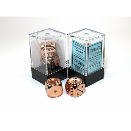 Chessex DICE PAIR 16mm COPPER PLATED Chessex DICE PAIR 16mm COPPER PLATED