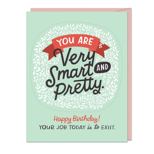 EM AND FRIENDS (FORMERLY EMILY MCDOWELL STUDIOS) STICKER CARD-SMART & PRETTY EM AND FRIENDS (FORMERLY EMILY MCDOWELL STUDIOS) STICKER CARD-SMART & PRETTY